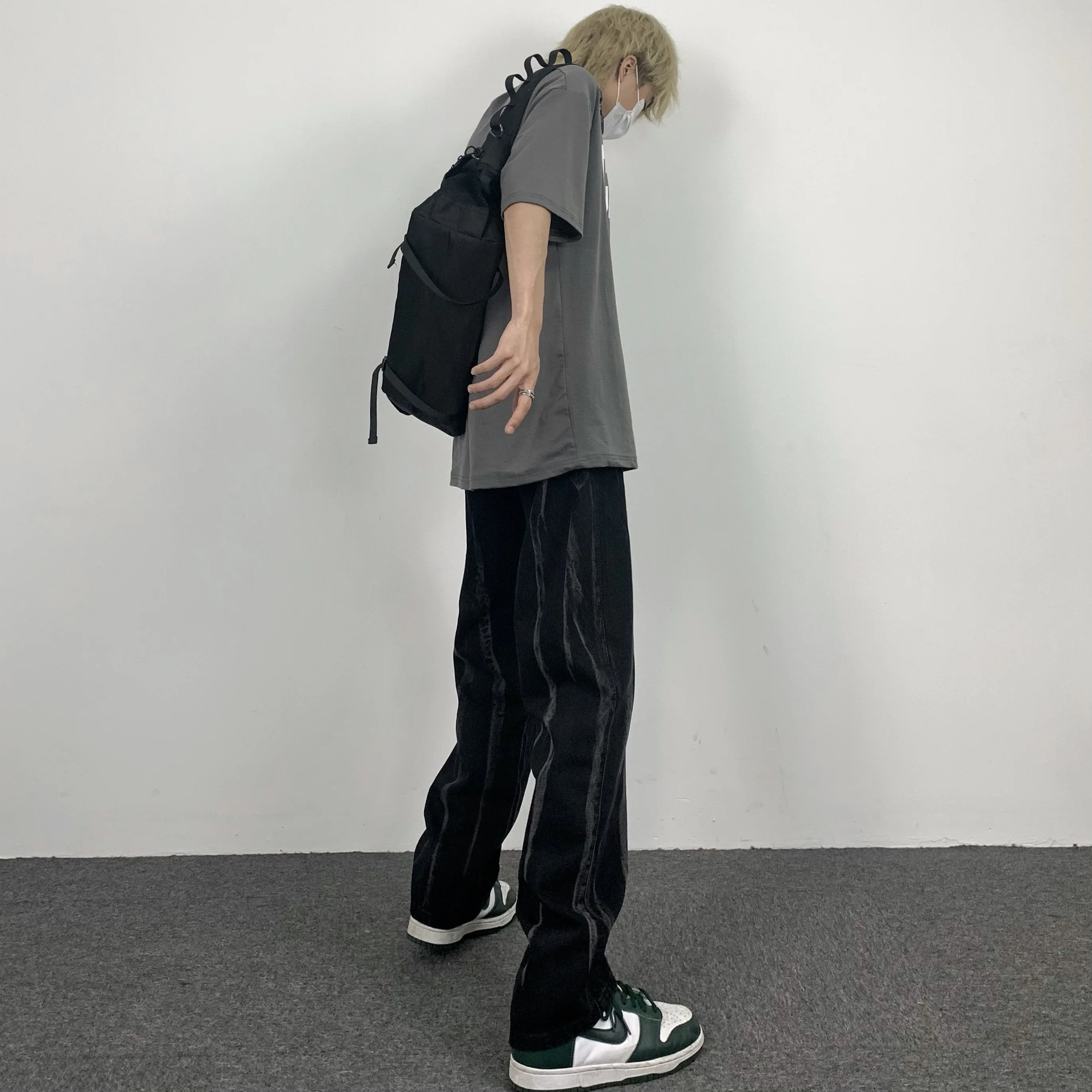 Men's Jeans Japanese Tie-dye Wide Leg Jeans Hip Hop Men's Pants Y2k Pants Jeans Fashion Streetwear Brand Jeans Jeans Aestethic