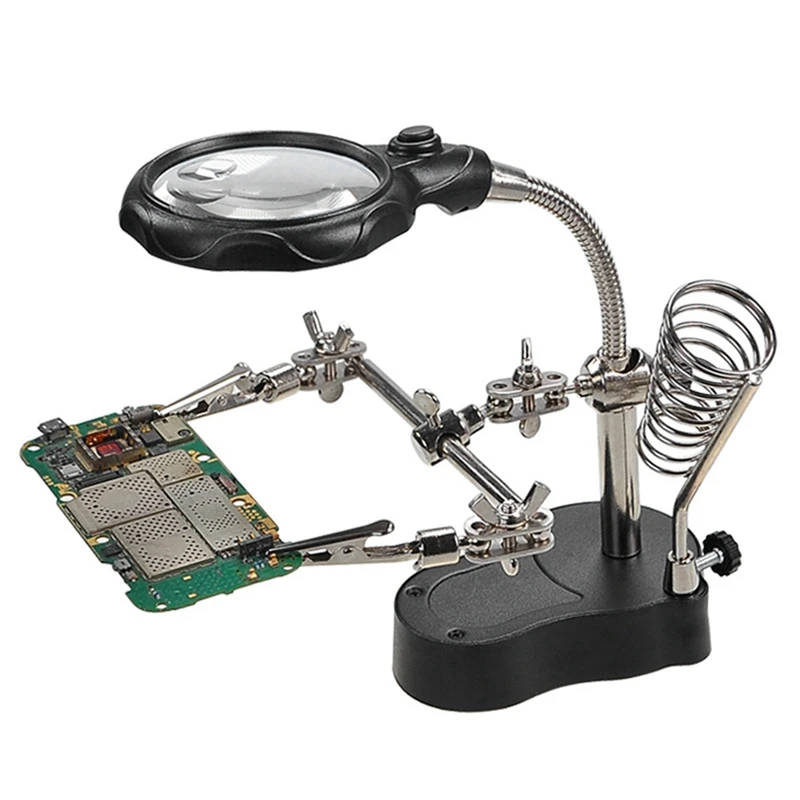 

Digital Equipment Repair With Welding Magnifying Glass Digital Equipment Maintenance Tool Table With LED Lamp