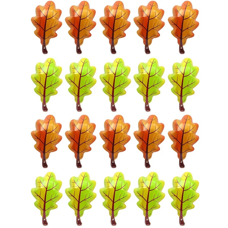 

1 Набор оранжевых + зеленых осенних шаров в виде кленовых листьев, украшение для вечевечерние НКИ на осень, Хэллоуин, день рождения