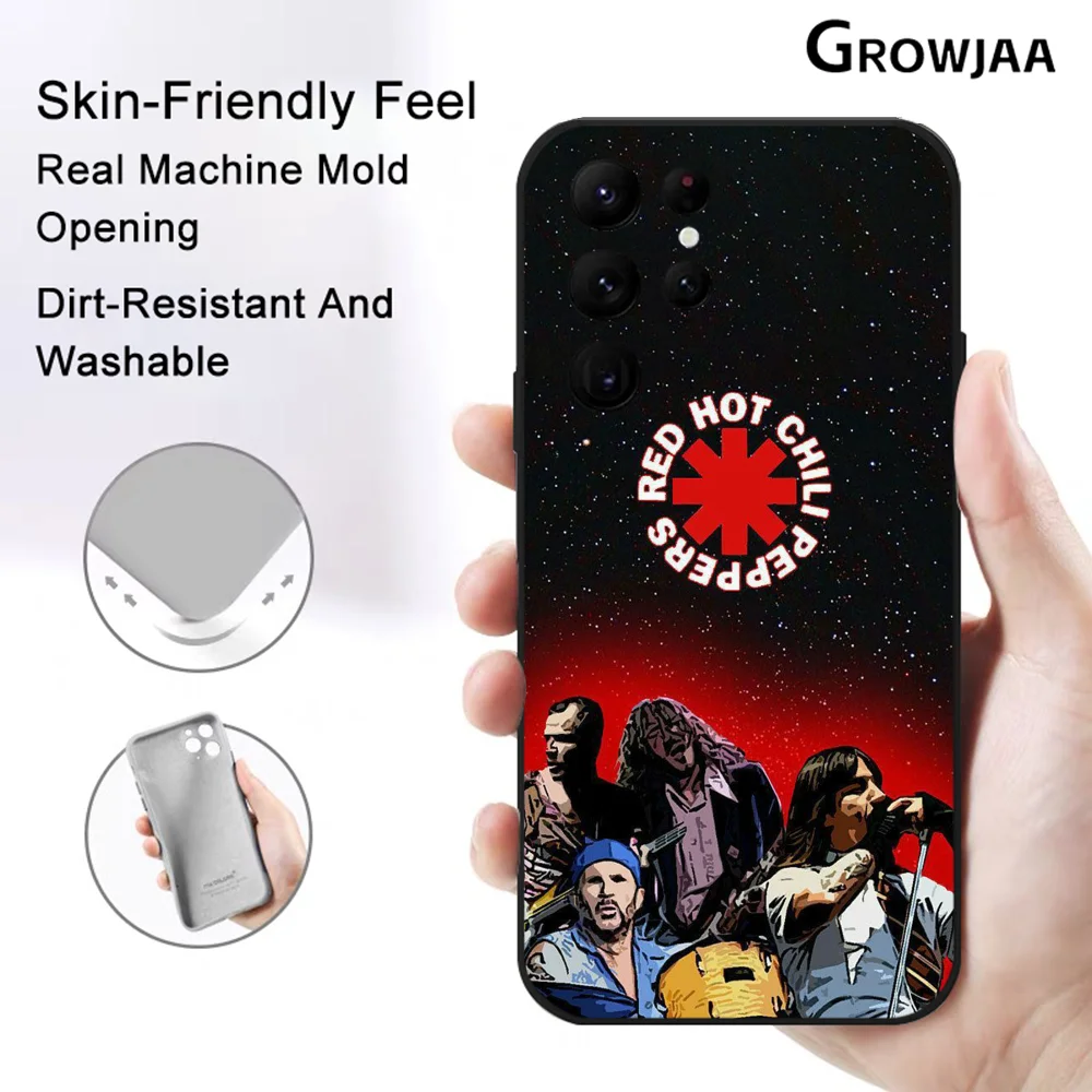 Red Hot C-Chili P-Peppers Phone Case for Samsung Galaxy S24 Ultra S22 S23 S21 S20 5G Protective Silicone TPU Funda