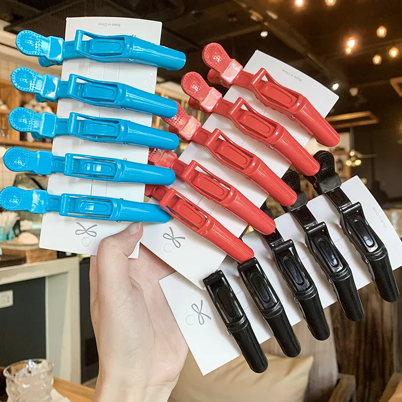 

5pcs/lot Plastic Hair Clip Hairdressing Clamps Claw Section Alligator Non-slip Barber for Salon Styling Hair Accessories Hairpin