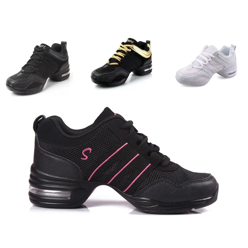 

Mesh dance Shoes Woman jazz Modern Soft Outsole Dance Sneakers Breathable Lightweight Dancing Fitness Shoes