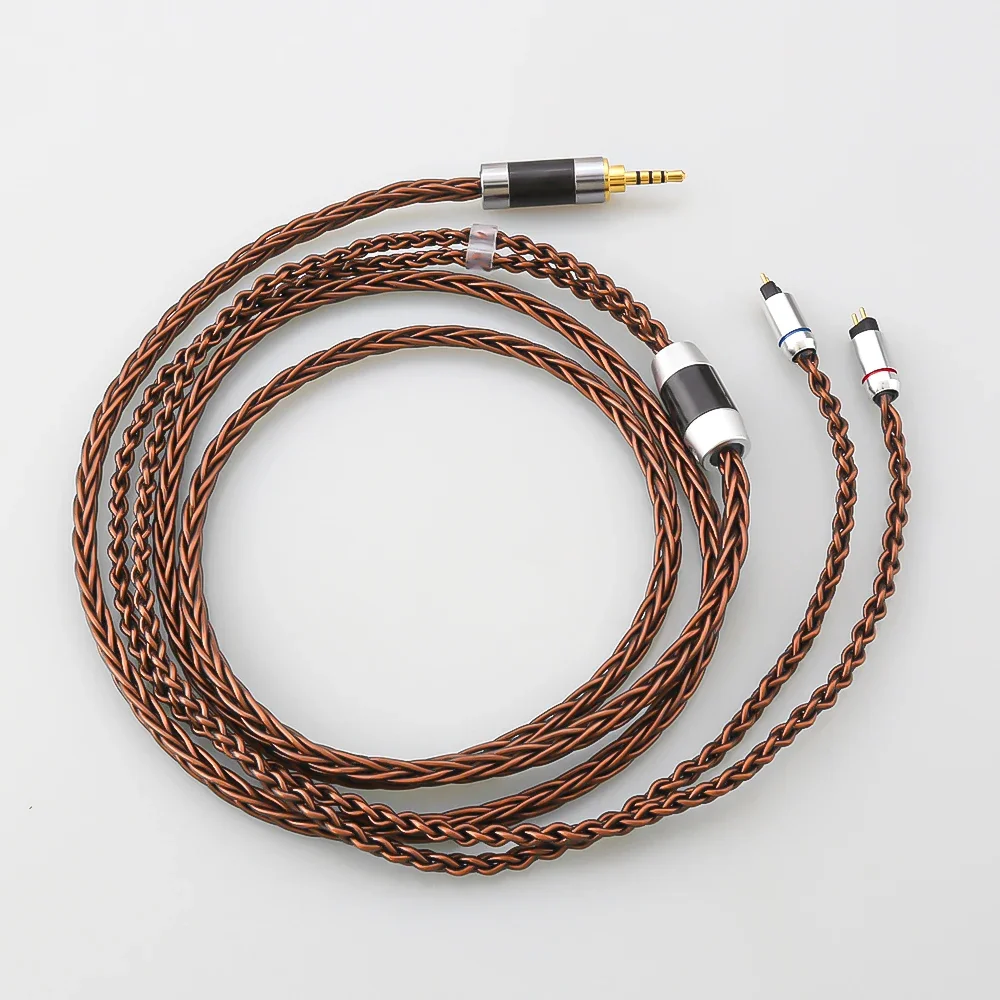 HiFi xlr 2.5/3.5/4.4mm Balanced 8 Core Silver Plated Braided Earphone Upgrade Cable 2 pin 0.78mm Headphone for BL03 V80 KZ