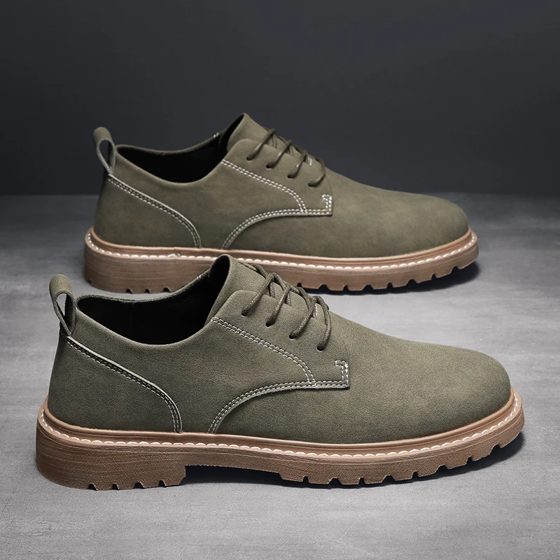 

Мужские замшевые туфли-оксфорды, оригинальные деловые повседневные туфли дерби на шнуровке для мужчин