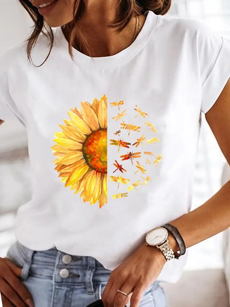 

Dragonfly Short Sleeve 90s New Fashion Female Graphic Tee Women Print Summer Casual Clothes Ladies T Clothing T-shirts