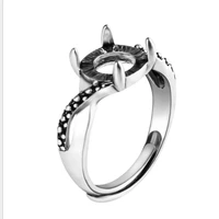 99mm fashion european style hot selling silver plated adjustable ring blank