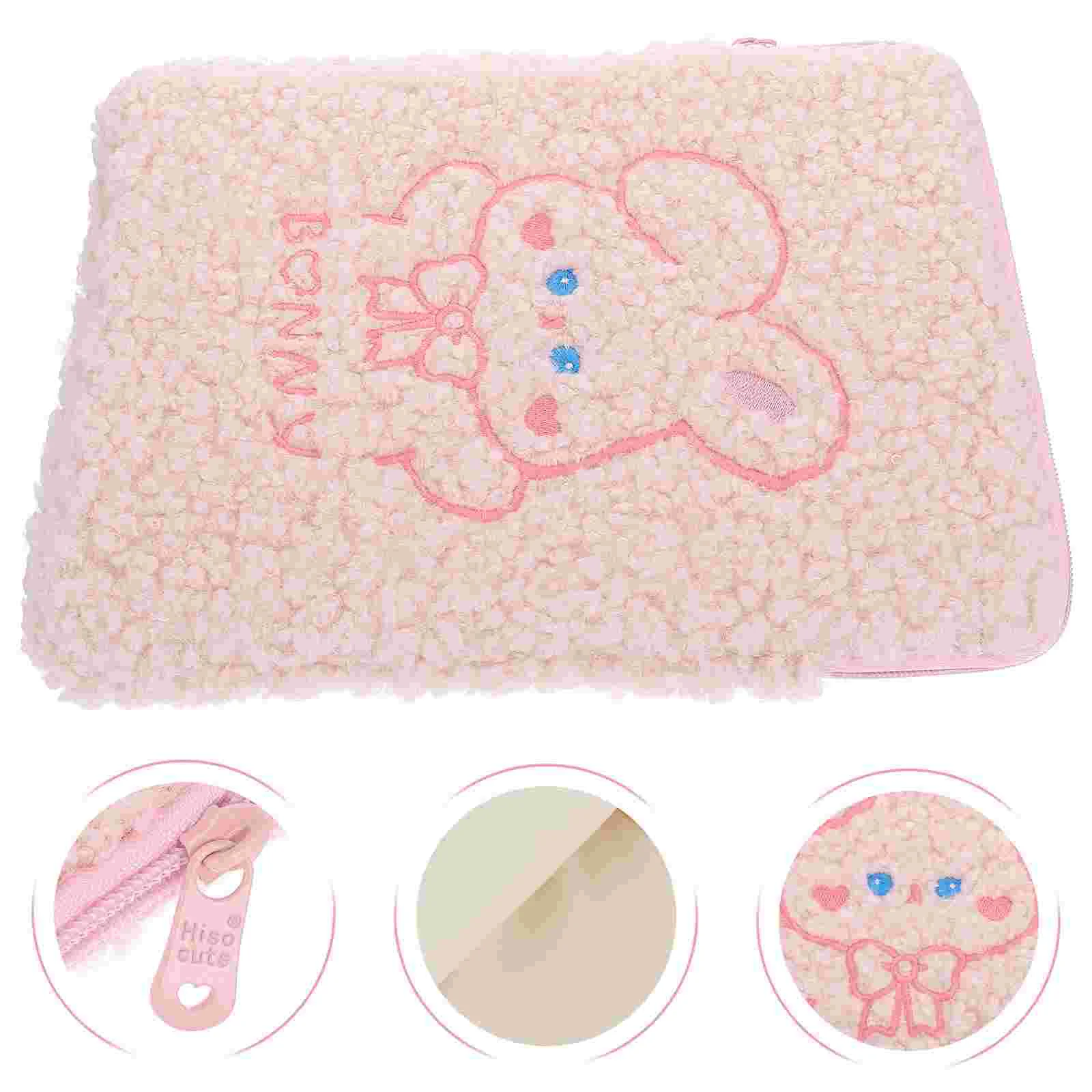

Cute Wallet Storage Bag Lovely Tablet Laptop Case Cartoon Style Plush Portable Inner Girl