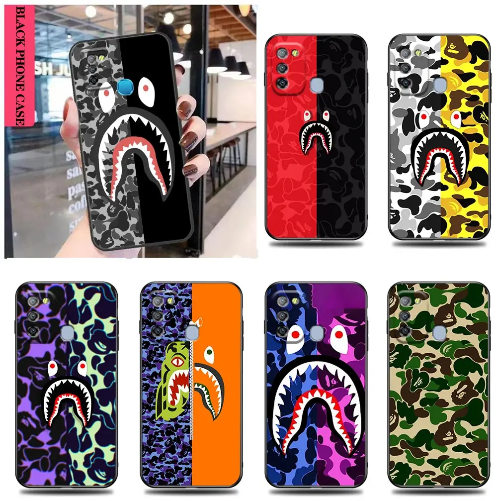 

Shark Mouth R-Ritch B-Bath Case For Infinix TECNO CAMON 19 16 ZERO X NEO 20 8 POVA 4 2 NEO2 NOTE 12 11 10 8 8I S5 Pro 5G Case