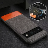 canvas leather phone case for google pixel 6 pro pixel 6 5 pixel 4 pixel 4a pixel 5a 5g fabric 360 full protective cover