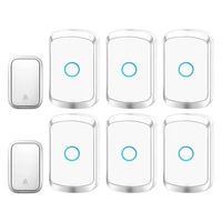 cacazi self powered waterproof wireless doorbell with no battery us eu uk plug 2 button 6 receiver smart house ringbell 220v