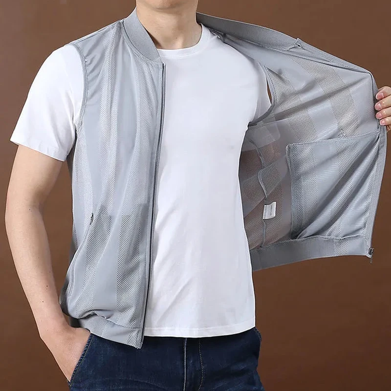 Сетчатый Быстросохнущий жилет для мужчин Techwear уличная одежда скалолазания