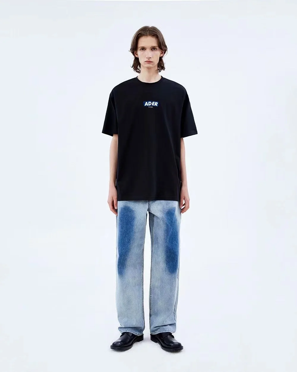 

ADER Men's and women's alphabet print round neck short-sleeved all-match T-shirt