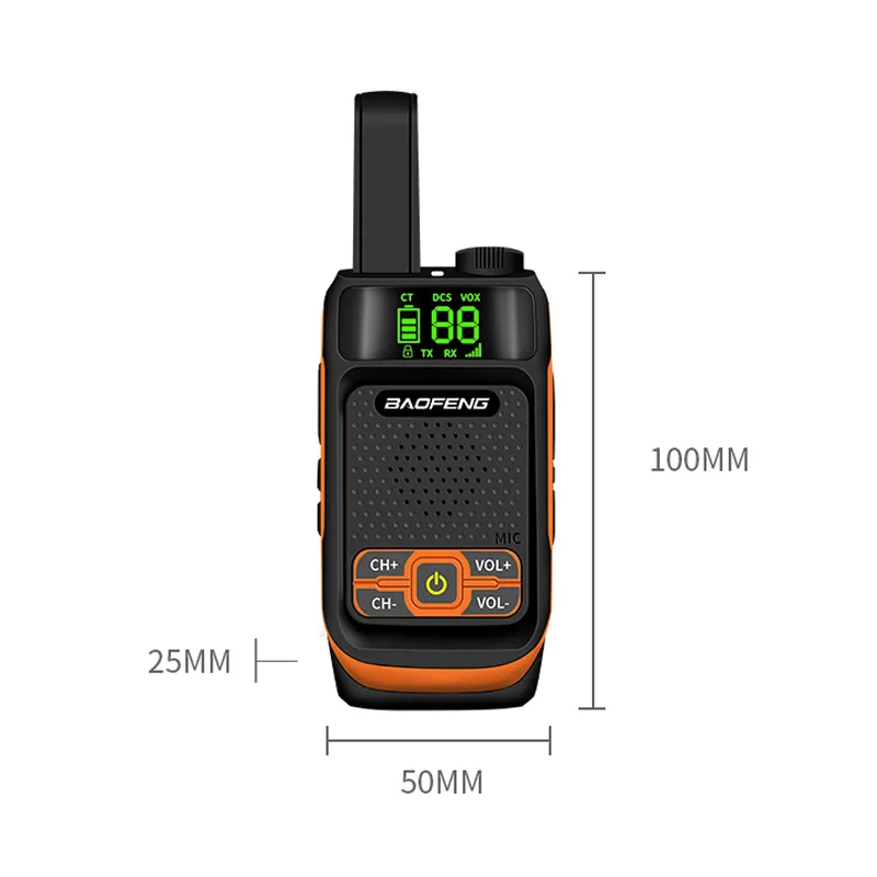 2PCS BAOFENG T19 FRS/GMRS Radio Long Range Rechargeable Two Way Radio Handheld Hzm Mini Walkie Talkie PMR 446 Radio Comunicador