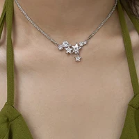 timeless wonder fancy zirconia star choker necklace for women designer jewelry ins trendy korean cute date punk top gift 4315
