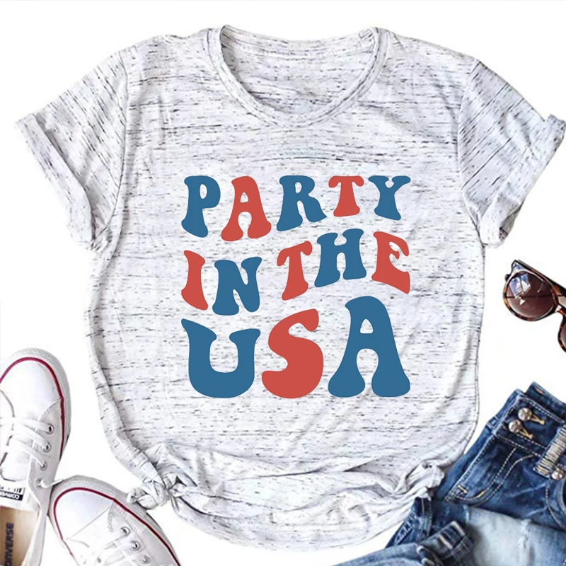 

Футболка 4 июля США, патриотическая Женская одежда, футболка на День Независимости, футболка с надписью счастливого 4 июля