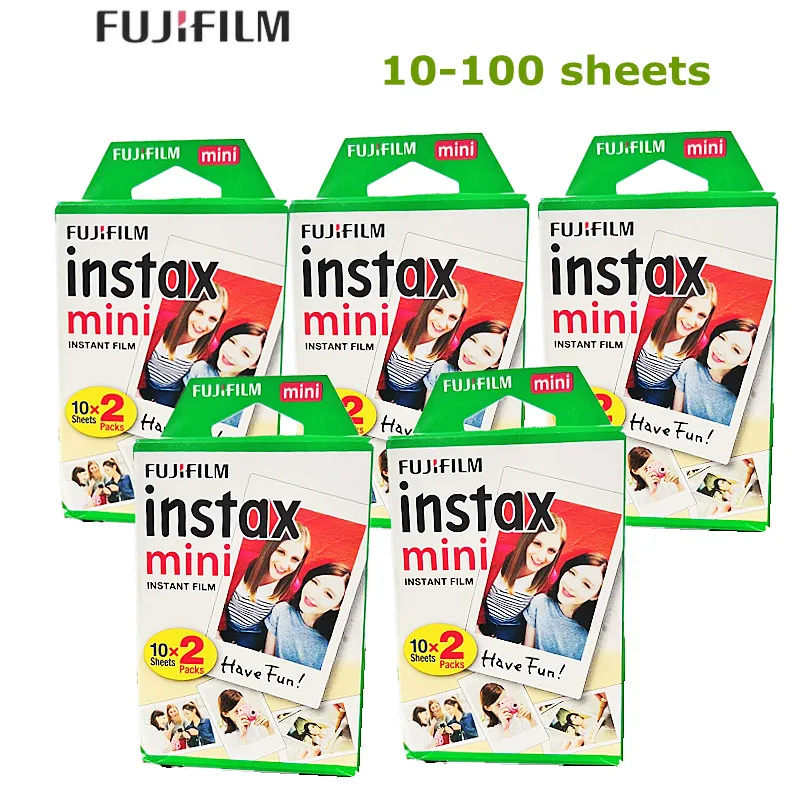 Instax Mini Film 10/20/40/50/100 blätter Fujifilm 11 9 3 Zoll weiß Rand filme für Instant Kamera
