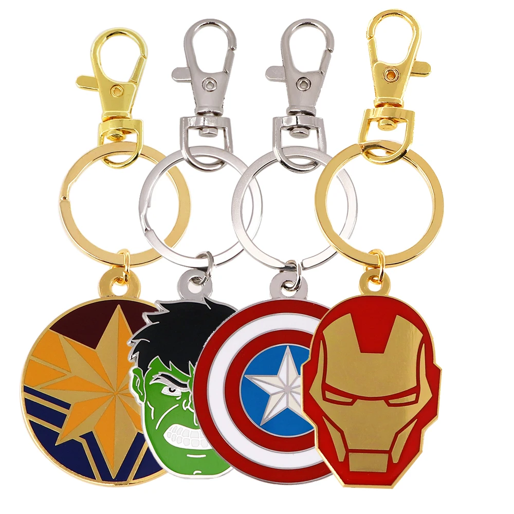 

Cool The Avengers key Rins Anime Hulk Figure Captain America Keychain Pendant Children's Toy Men Birthday Gifts