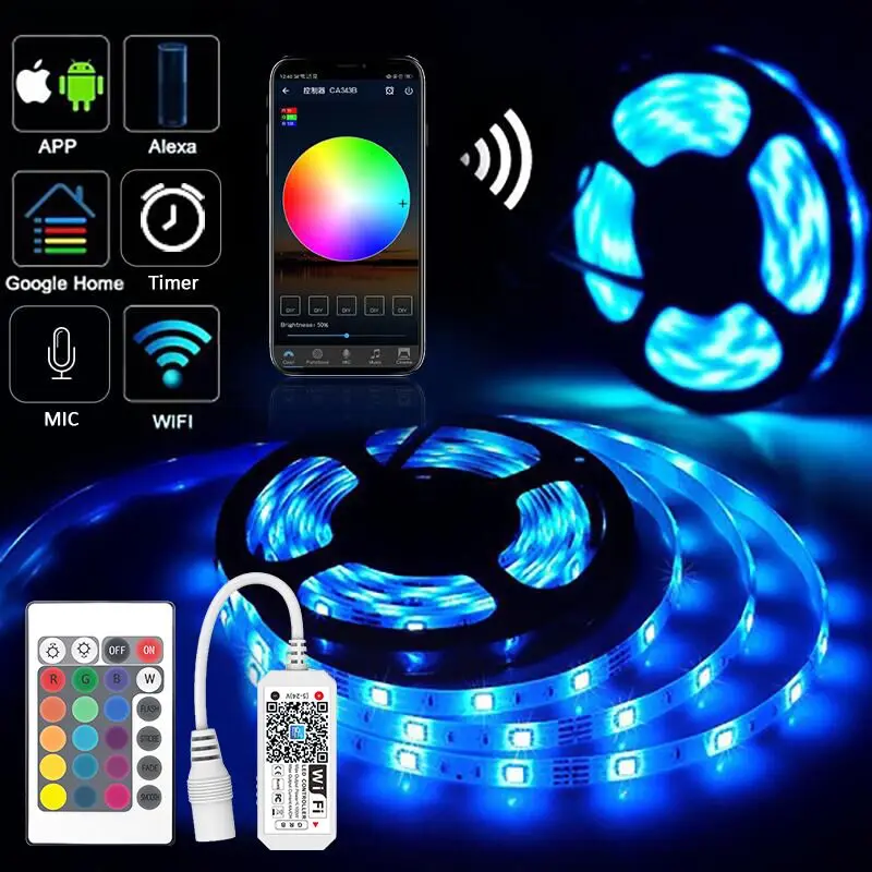 Светодиодная ленсветильник SMD 5050 2835 RGB 12 В 1-30 м |