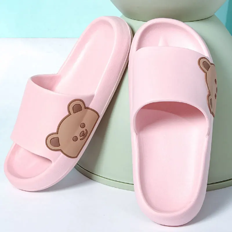 

Teddy Bear Slippers Women Summer Flip Flops Cloud Slides Beach Sandals Shoes 2022 Men Shower Bathroom Platform Outdoor Sandalias