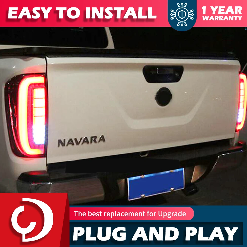 

AKD автостайлинг для Nissan Navara задние фонари 2016-2019 NP300 светодиодная задняя лампа DRL тормоз динамический сигнал Задний сигнал автомобильные аксе...