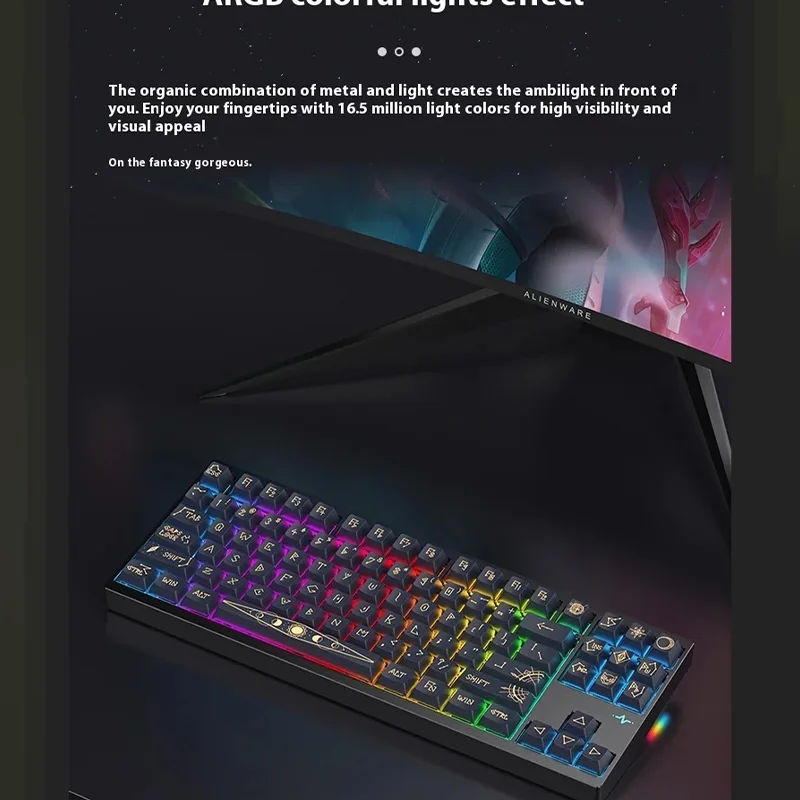 Клавиатура WOBKEY WOB дробилка 80 8000 мАч с южносторонней стороны RGB рандомная горячая