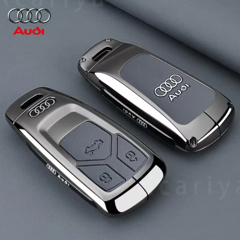 

Для Audi A4 B9 A5 A6L A6 S4 S5 S7 8W Q7 4m Q5 Tt Tts Rs Чехол для автомобильного смарт-ключа из цинкового сплава, защитный чехол-держатель