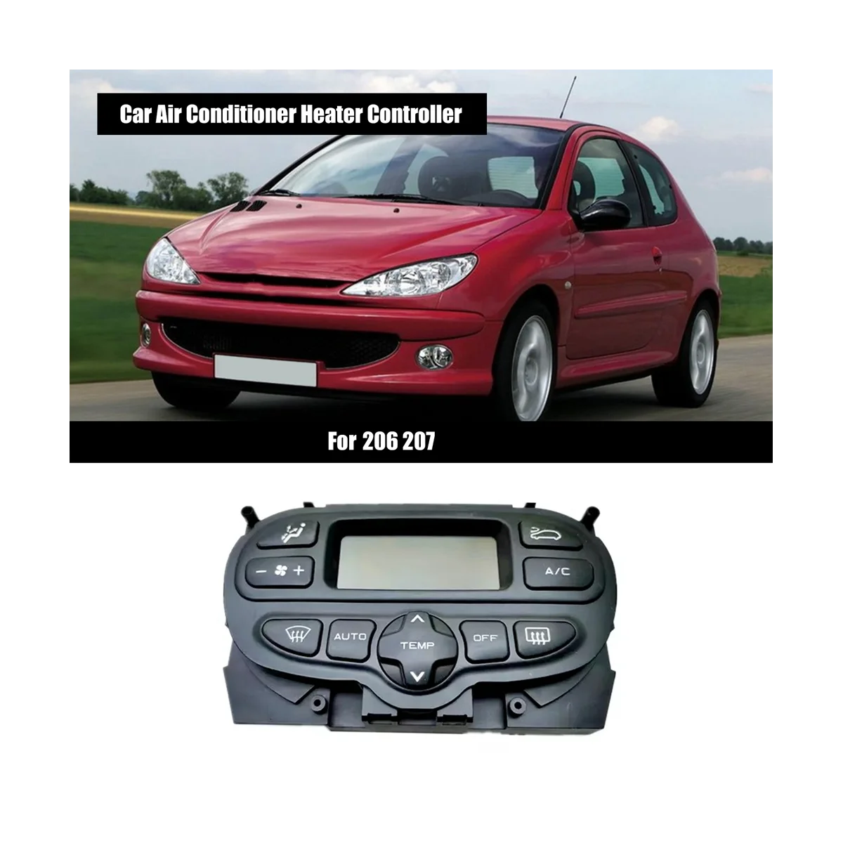 

Автомобильный контроллер кондиционера T3, нагреватель, управление вентиляцией, автоматическое кондиционирование воздуха для Peugeot 206 207 6451WE