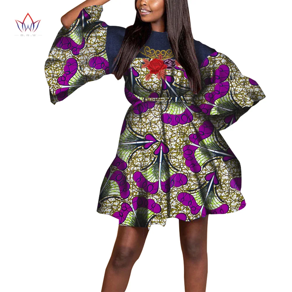 

Африканские богатые платья для женщин, богатые африканские платья с рукавами-фонариками, женское платье, модель WY6874