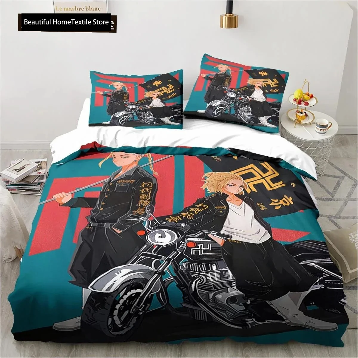 Anime Tokyo Revengers Ryuguuji Ken Sano Manjiro Duvet Cover Cartoon Bedding Sets Bed Set Quilt Comforter Covers Home Textiles