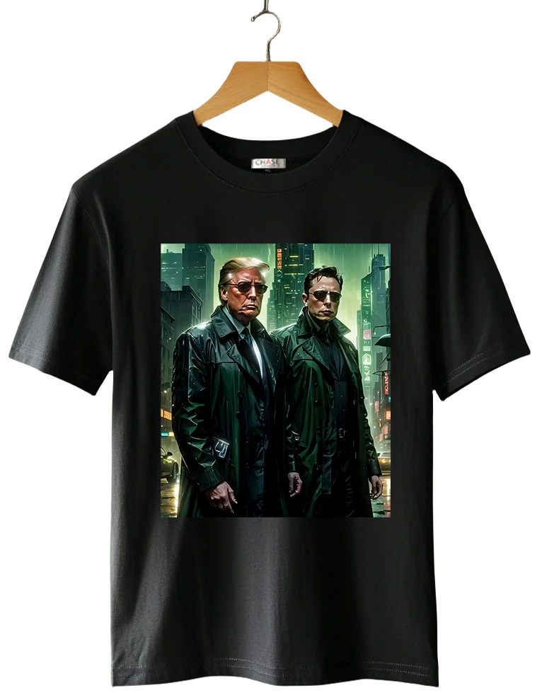 LE Футболка Мужская футболка Elon Musk Donald Trump Matrix - веселая maga djt usa meme Doge Patriotism