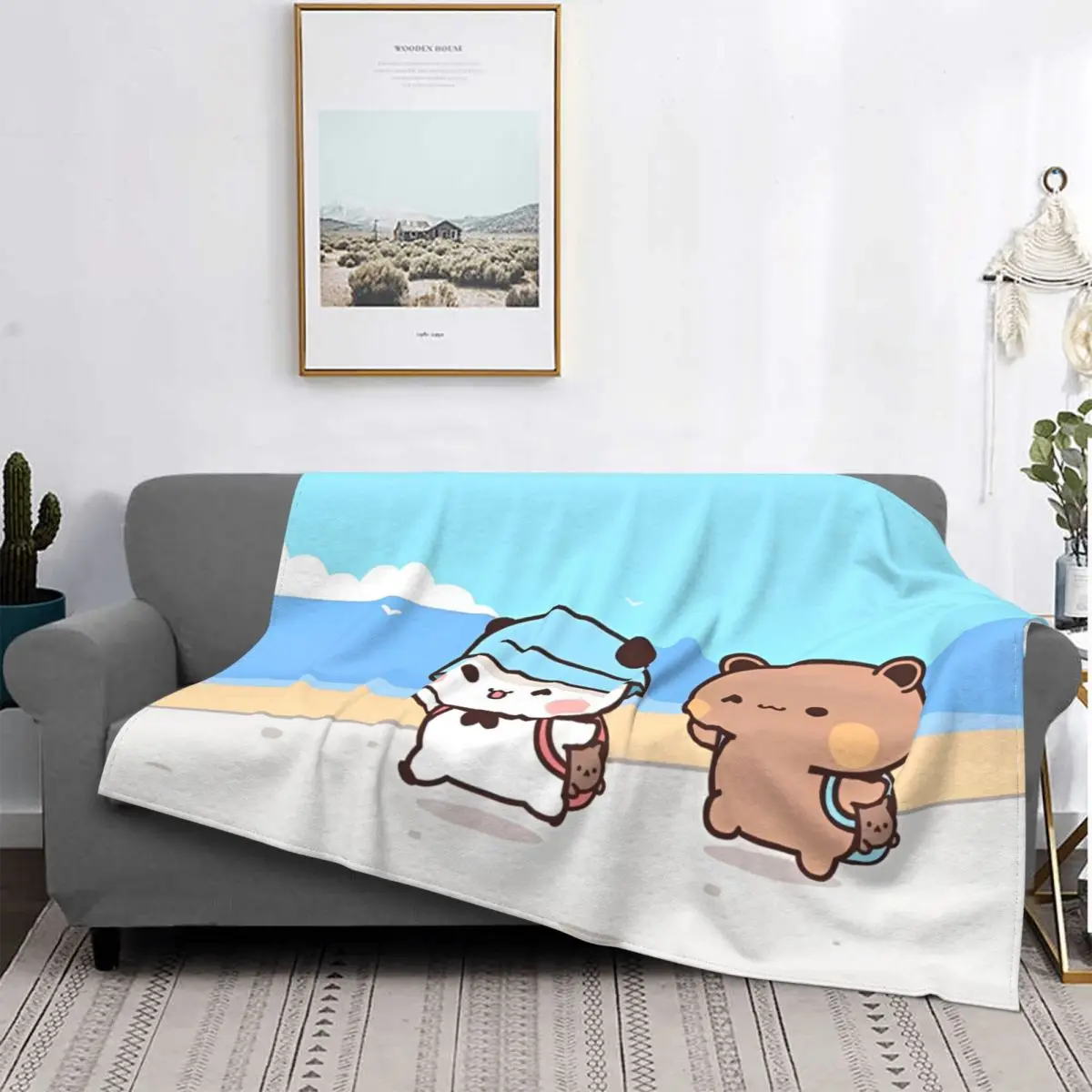 Легкие тонкие одеяла с рисунком медведя из мультфильма Bubu Dudu панда весна-осень