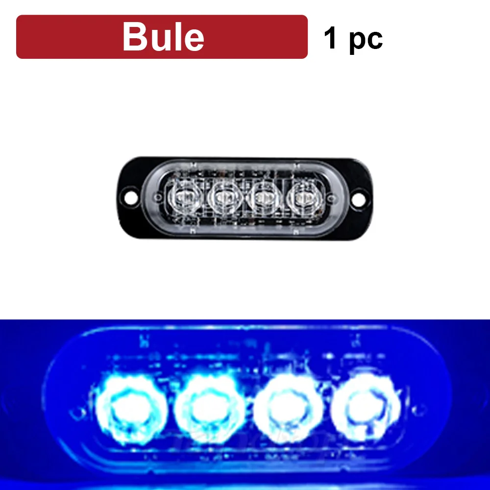 4-светодиодный автомобильный стробоскоп сигнальная лампа аварийная мигающая