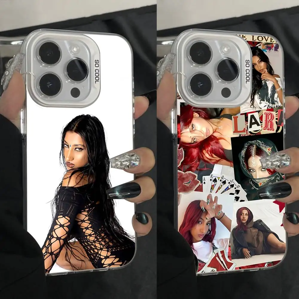 Фото Чехол для телефона Lara Raj Katseye для iPhone 16,15,14,13,12,11,Pro,Max,Plus,Mini,XS,SE Anti Fall Grey White Matte Hard Bumper №1