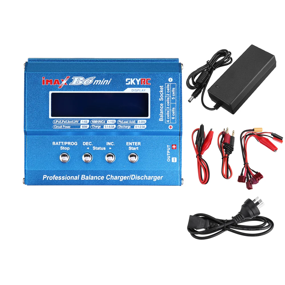 

Original SKYRC IMAX B6 Mini 60W 6A Balance Charger Discharger with Power Supply for LiPo Li-ion LiFe Nimh Nicd Battery