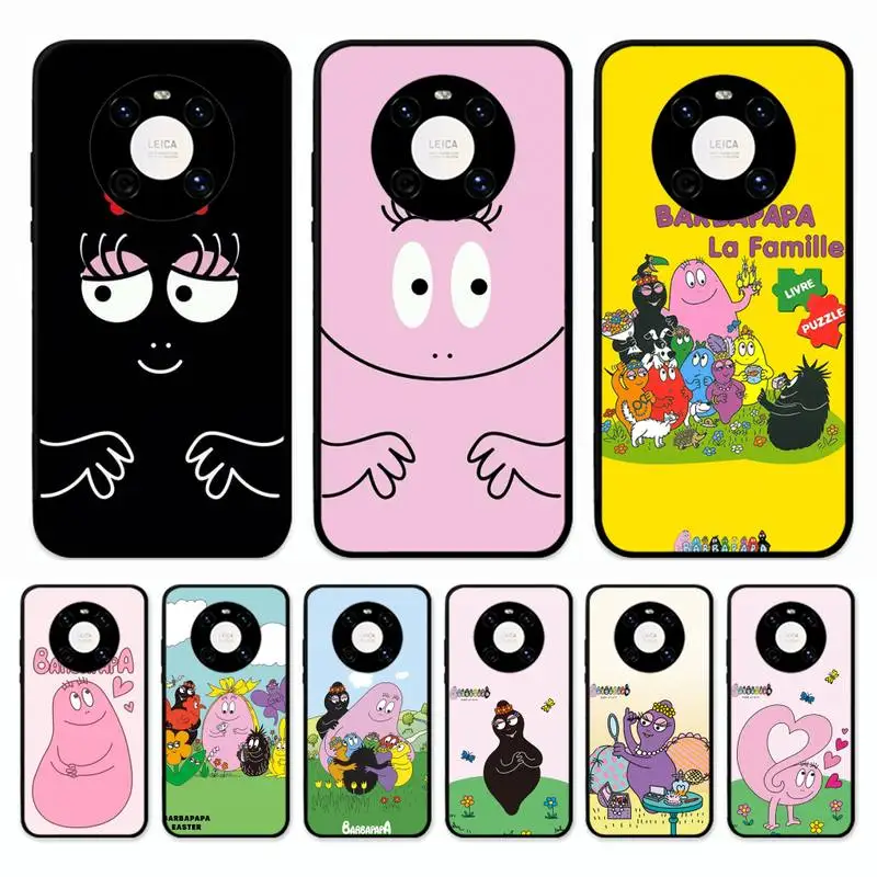 

Cartoon Barbapapa Phone Case for Huawei Mate 20 10 9 40 30 lite pro X Nova 2 3i 7se