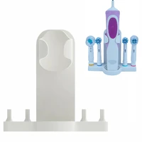 4 pcs adhesive electric toothbrush holder wall mounted tooth brush heads stand rack organizer for oral b for bathroom kitchen