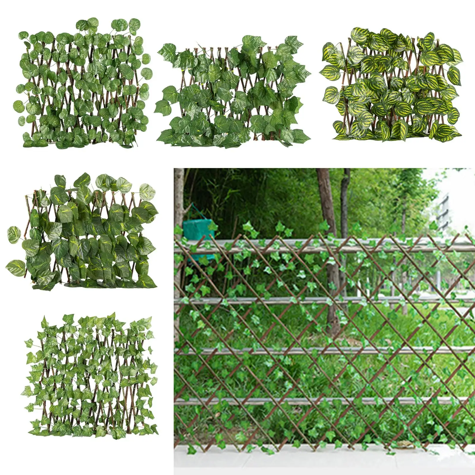 Садовый забор экран конфиденциальности с искусственными растениями декор для