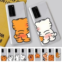 fhnblj cute anime tiger phone case for samsung s20 ultra s30 for redmi 8 for xiaomi note10 for huawei y6 y5 cover