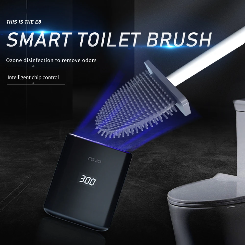 silicone toilet brush smart uv disinfection brush high configuration sterilization creative cleaning brush bathroom accessories free global shipping