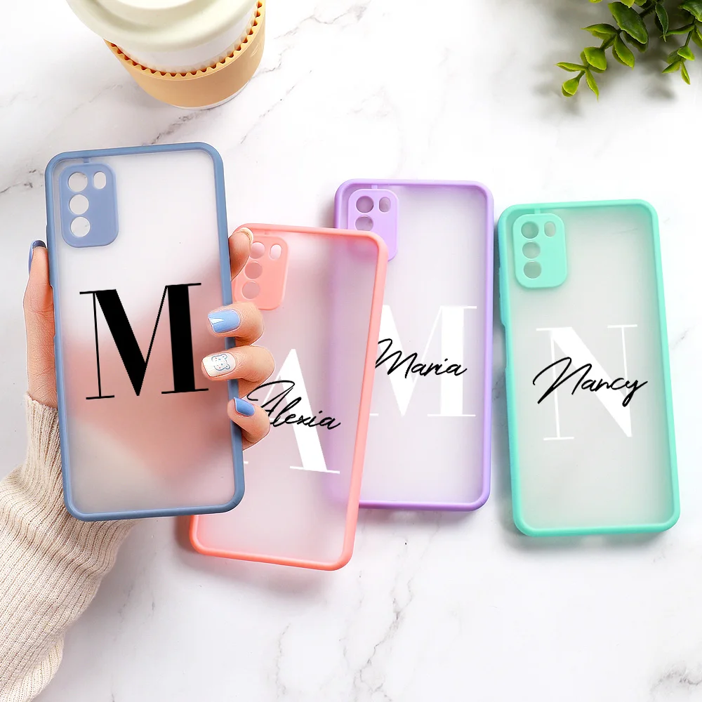 

Custom Name Letter Case Honor 50 Pro Cover For Huawei P30 Lite P20 P40 Pro Honor 8X 9X 9A 20 10X Lite Y9 Prime Y6 2019 Y7P Y6P