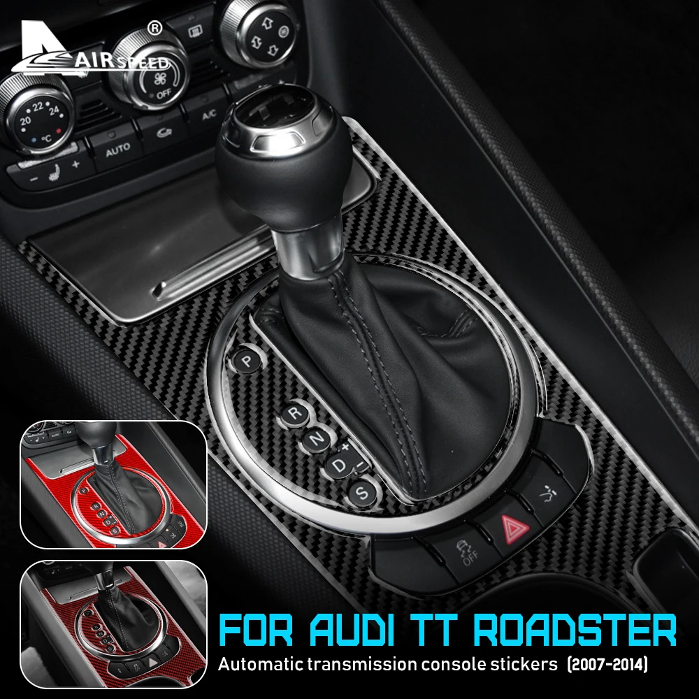 

AIRSPEED углеродное волокно для Audi TT 2007 2008 2009 2010 2011 2012 2013 Аксессуары Внутренняя отделка Автомобильная наклейка на панель переключения передач