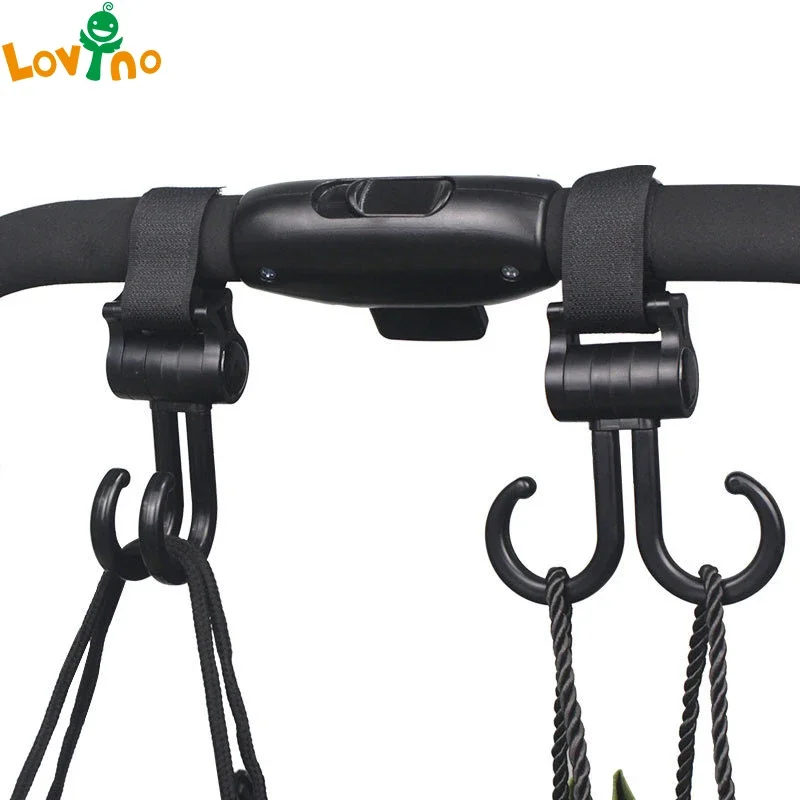 Двойные Вращающиеся На 360 Градусов Крючки Для Детской Коляски Регулируемая