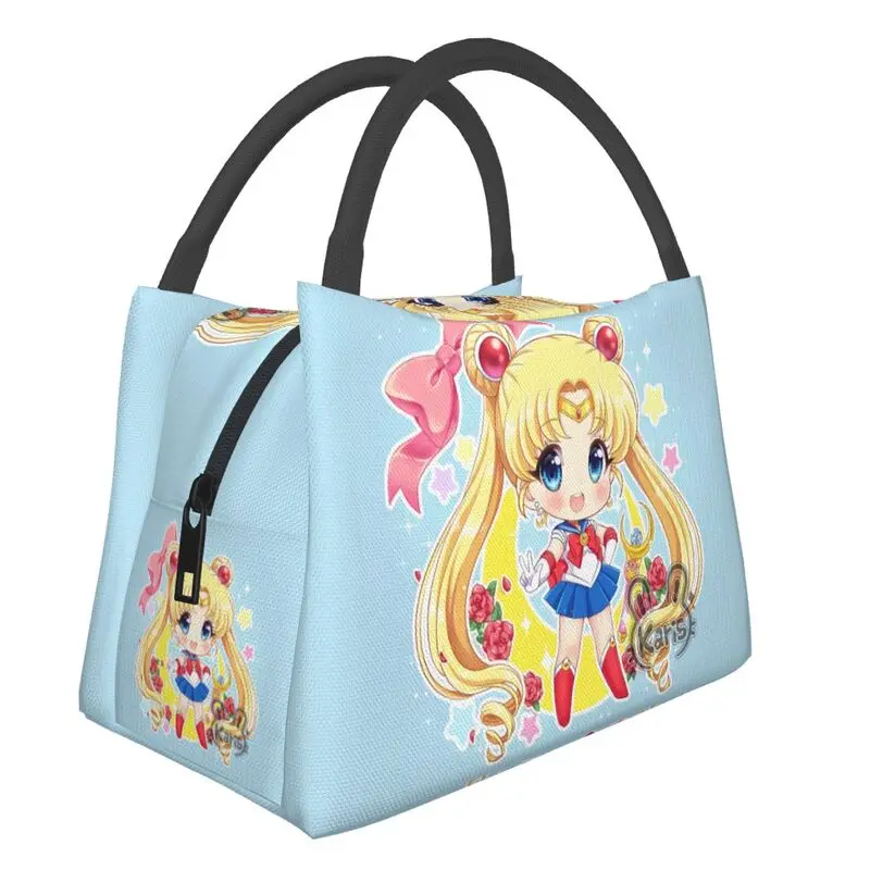 

Super Moon Girl Thermal Insulated Lunch Bags Women Japanese Shojo Anime Print Portable Lunch Multifunction Meal Food Box