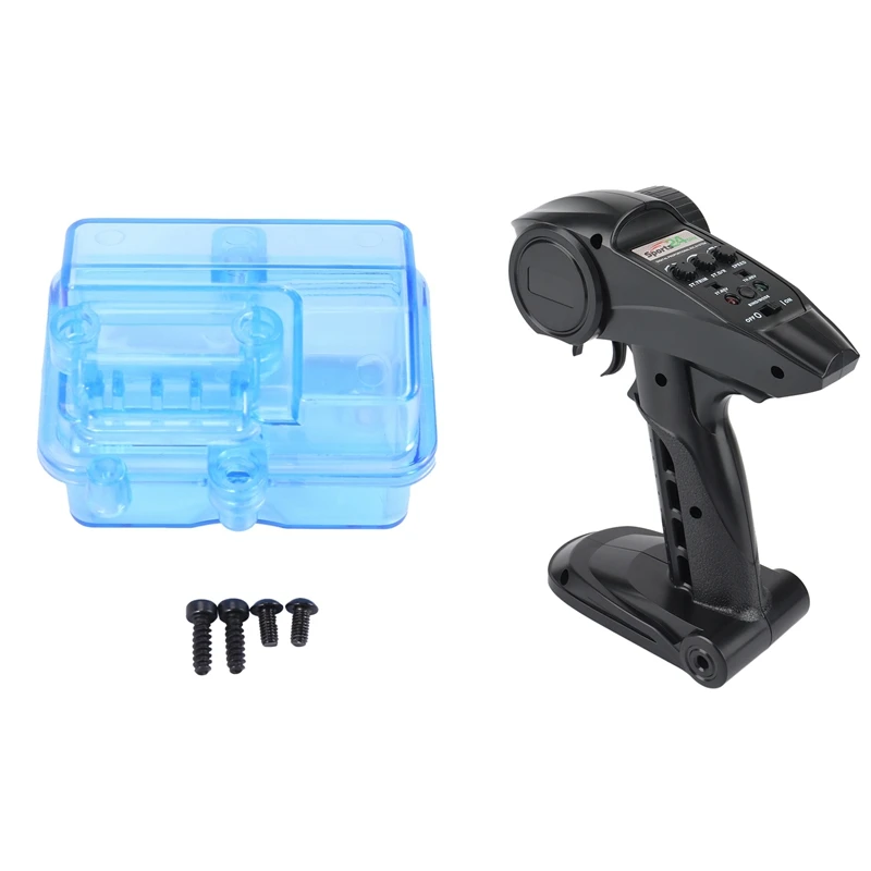

1 Set Blue Plastic Waterproof Receiver Receiving Box & 1 Pcs Brushless Remote Control Transmitter