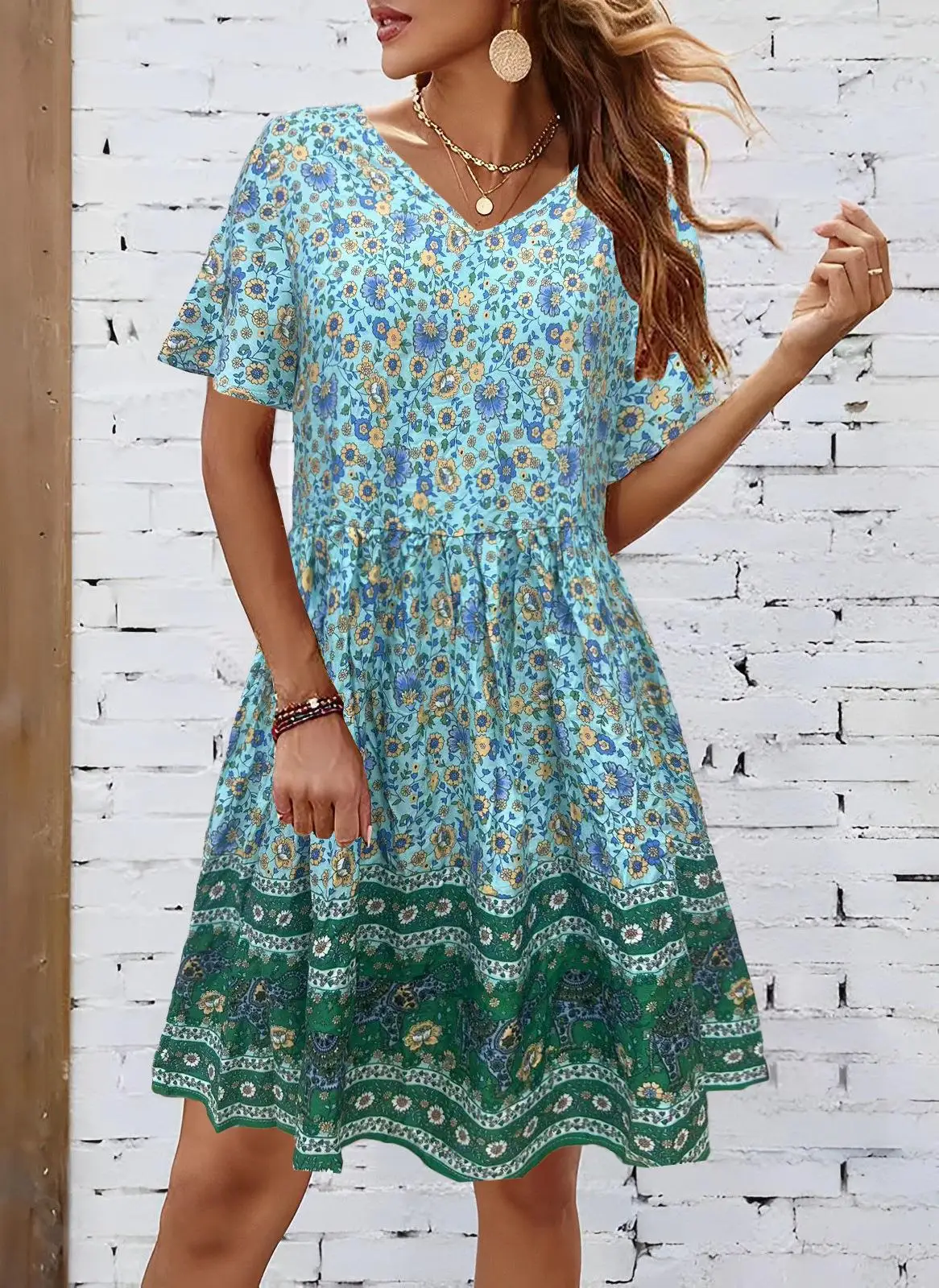 

Spring/Summer New Women's Printed Dress Maxi Dresses for Women Summer Dress