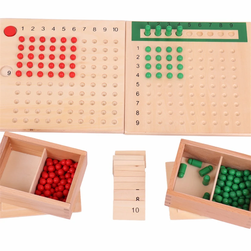 

Wooden Toys Montessori Multiplication Board Mathematics Material Kids Toys Educational Teaching Aid Toys For Children D86Y