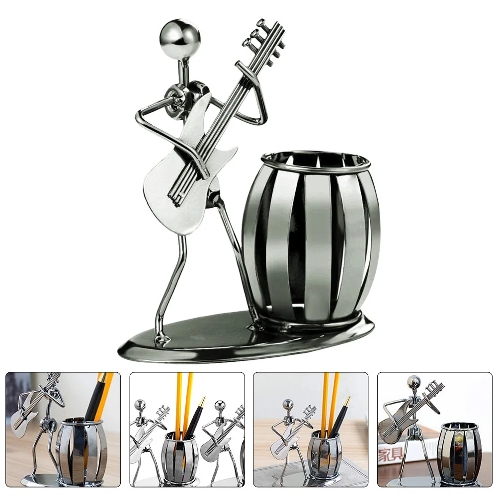 

1pc Creative Metal Desk Container Pen Holder Desk Organizer