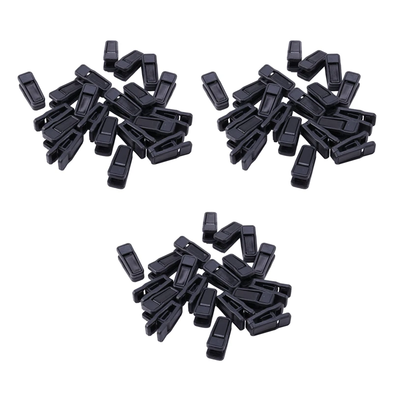 

Plastic Hanger Clips Black Strong Clips For Use With Slim-Line Clothes Hangers, Multi-Purpose Finger Clips 60 Pack