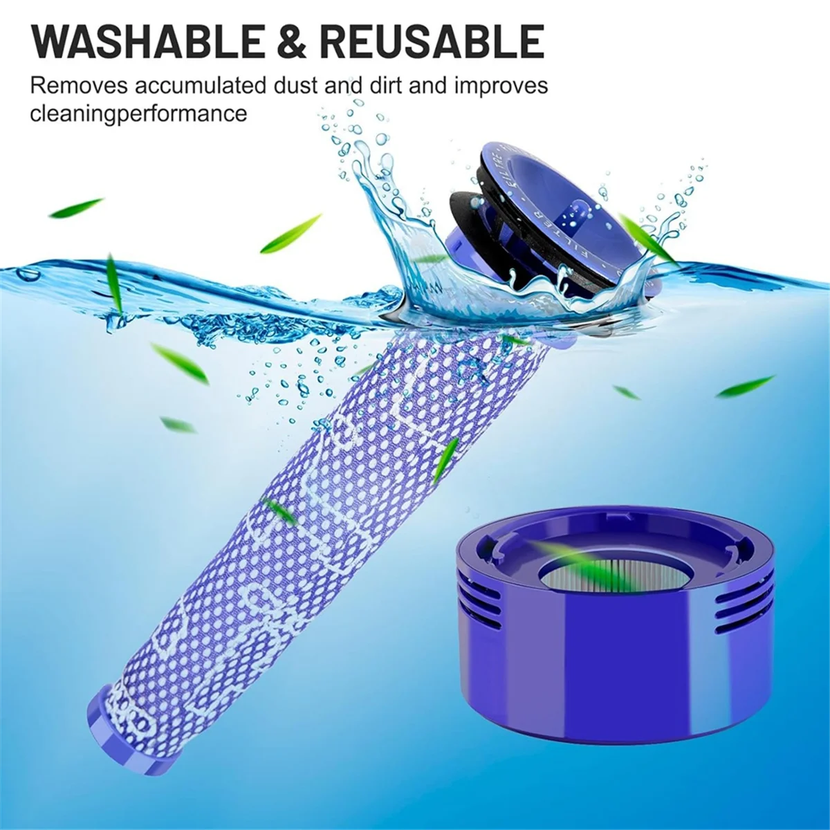 Крышка пылесборника + сменный комплект HEPA-фильтров для пылесоса Dyson V7 V8