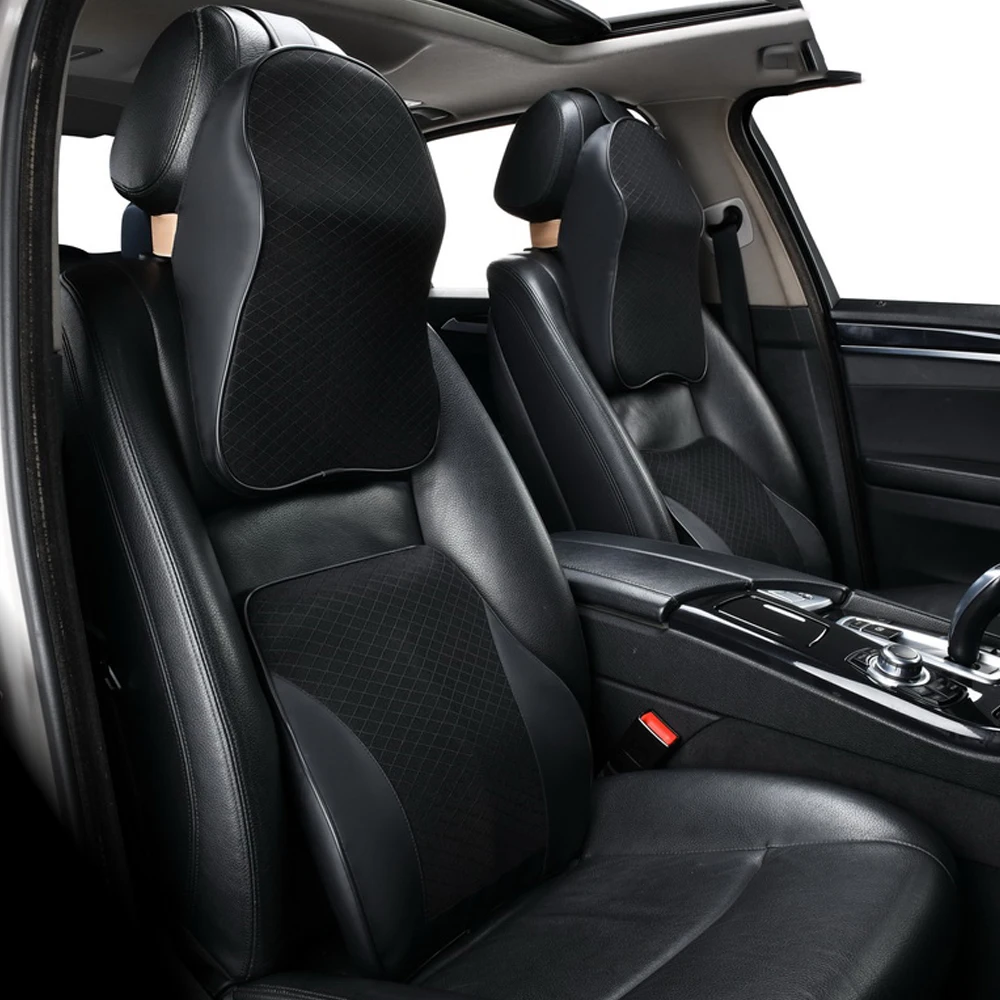 

Car Headrest Neck Pillow Head Restraint 3D Memory Foam Auto Travel Back Support Cervical Pillow Holder Seat Covers Car Styling